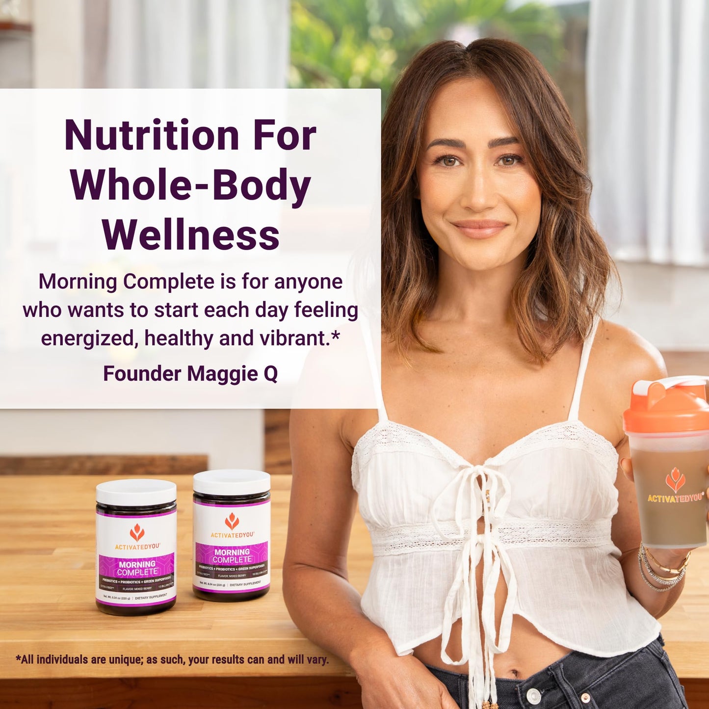 ACTIVATEDYOU Morning Complete Daily Wellness Greens Superfood Drink Mix for Gut Health w/Prebiotics, Probiotics, Antioxidants, Green Superfoods, 10 Billion CFUs, 30 Servings (Citrus)
