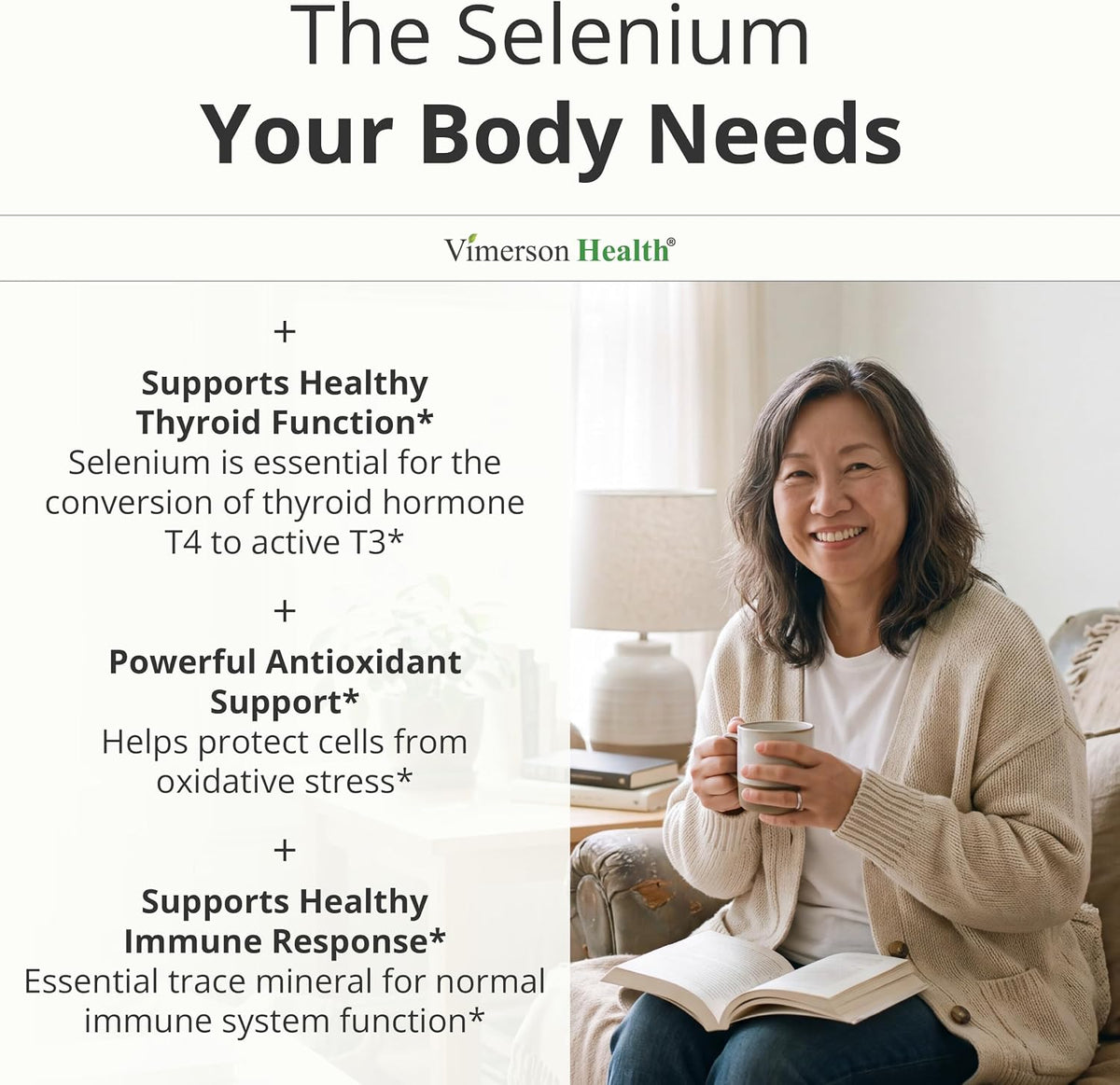 Selenium 200 mcg Capsules – High-Potency Selenium Supplement for Thyroid, Antioxidant & Immune Support – Highly Bioavailable L-Selenomethionine Essential Mineral Supplements – Vegan, 100 Capsules