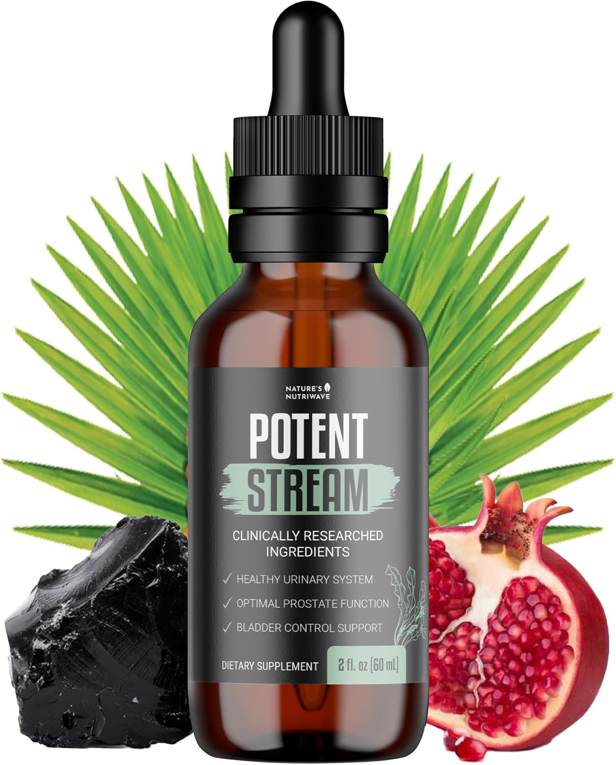 PotentStream Drops – Plant Extract Liquid – 1 Month Supply | Liquid drops with plant extracts, original formula | Made in USA | Take by dropper, mixes into water