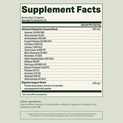 Enzyme 365 Advanced Digestive Enzymes Supplement with 17 Enzymes & Soothing Herbs | Supports Digestion, Reduces Bloating & Gas, Boosts Nutrient Absorption & Energy | 30 Servings | 17 Enzymes & Soothing Herbs, Supports Digestion, Reduces Bloating & Gas, Bo