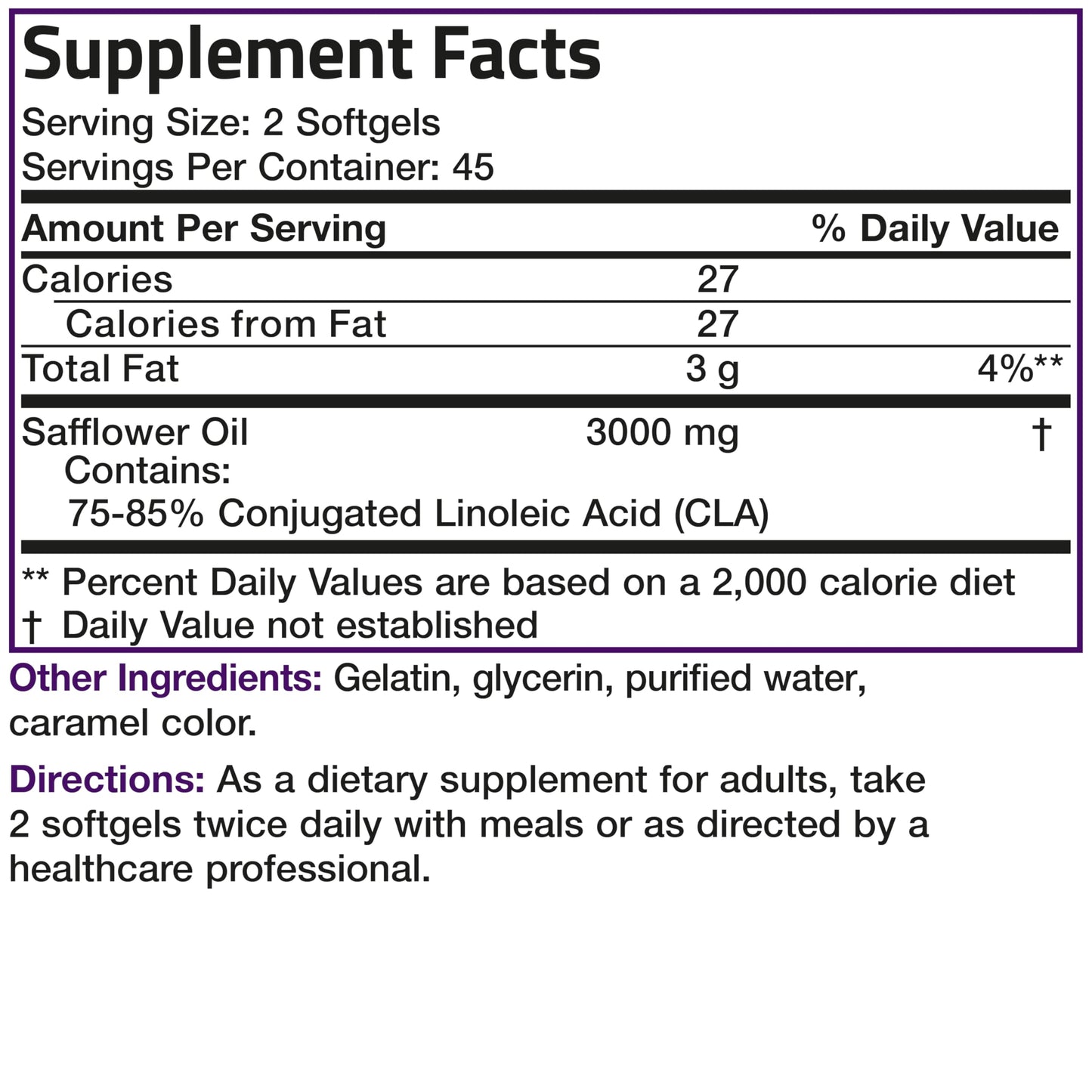 Bronson CLA 3000 Extra High Potency Supports Healthy Weight Management Lean Muscle Mass Non-Stimulating Conjugated Linoleic Acid 120 Softgels | 2250 mg Active CLA per Serving, Non-Stimulating, 100% Safflower Oil, Lean Body Mass Support, Non-GMO