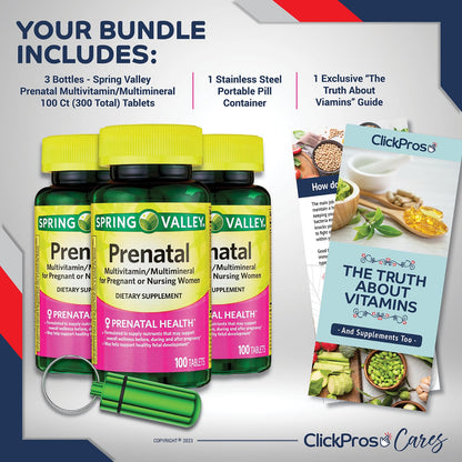 Spring Valley Prenatal Multivitamin/Multimineral for Pregnant and Nursing Women Dietary Supplement