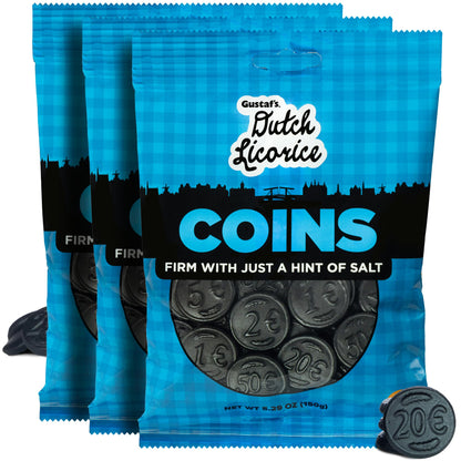 Gustaf's Salted Dutch Licorice Coins - 5.2 oz Bag