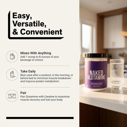 Pure L-Glutamine Made in the USA - 200 Servings - 1,000g, 2.2lb Bulk, Vegan, Non-GMO, Gluten and Soy Free. Minimize Muscle Breakdown & Improve Protein Synthesis. No Additives