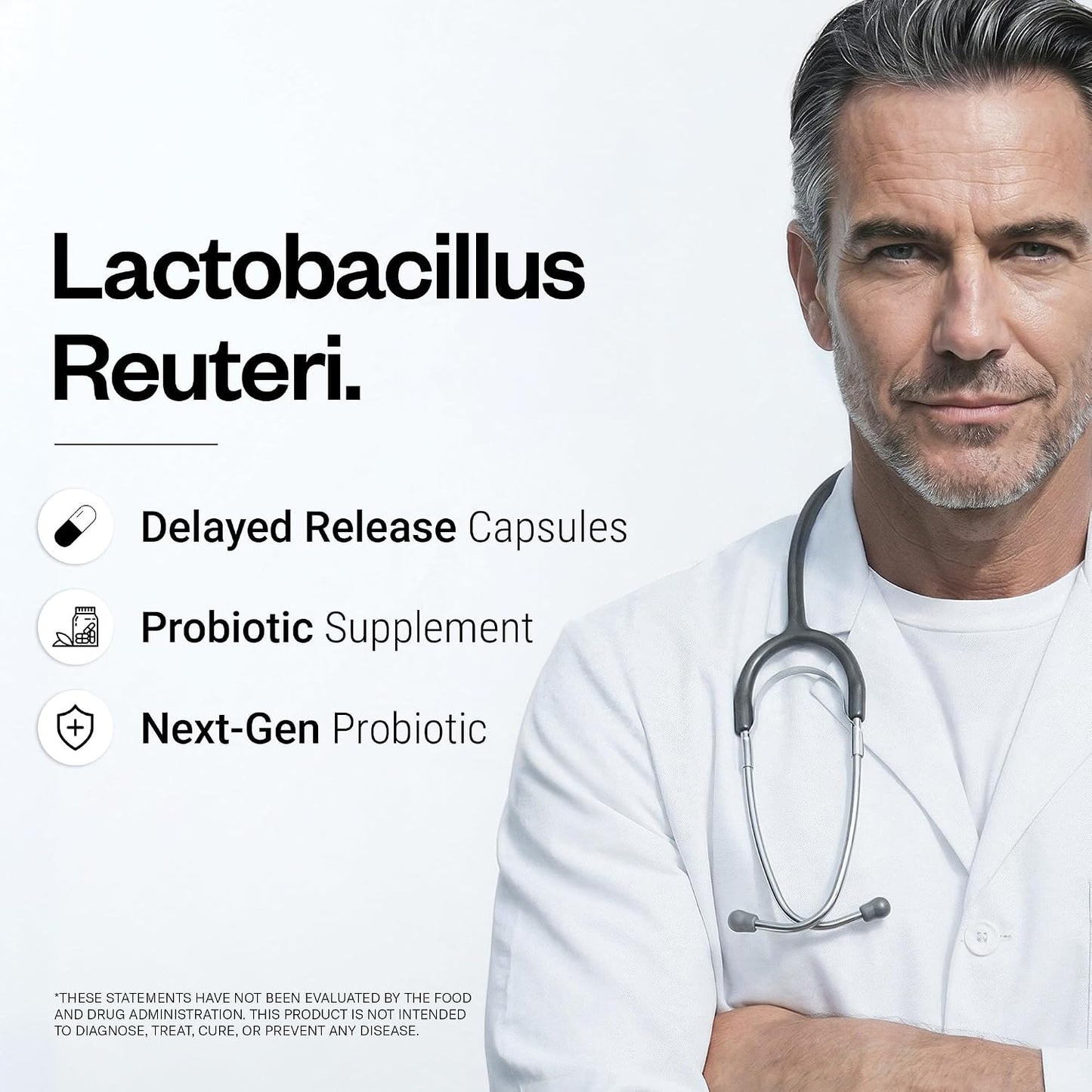 Supersmart - Lactobacillus Reuteri 5 Billion CFU per Day - Probiotic Supplement | Non-GMO & Gluten Free - 60 DR Capsules | 5 billion UFC per day - Contributes to the Health of Intestinal Transit - GMO Free - 60 DR Caps™ - Without