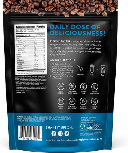 Complete Roast - Vanilla - Gourmet Coffee Protein - All Natural 15 Servings