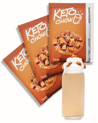 Keto Chow Chocolate Peanut Butter Meal Replacement Shake Powder, 3 Meals