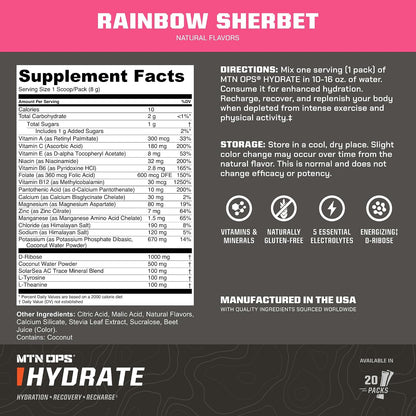 MTN OPS Hydrate Rainbow Sherbet + Strawberry Coconut Bundle