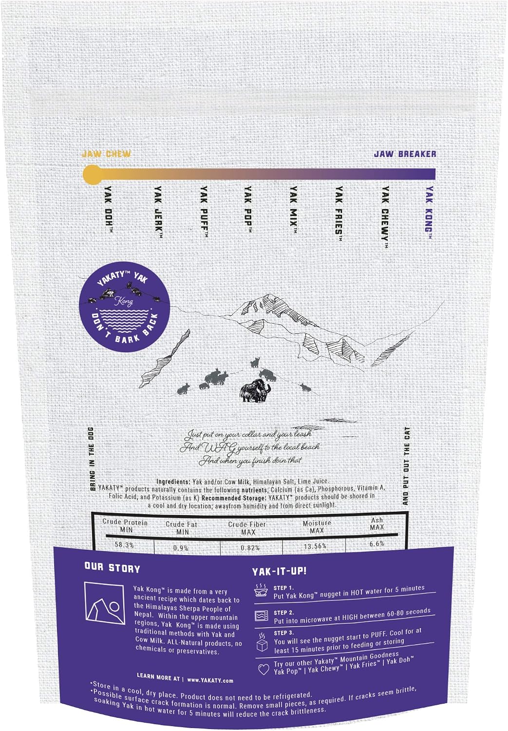 Yak Kong 10oz Natural Himalayan Goodness Dog Chew for Large Dog