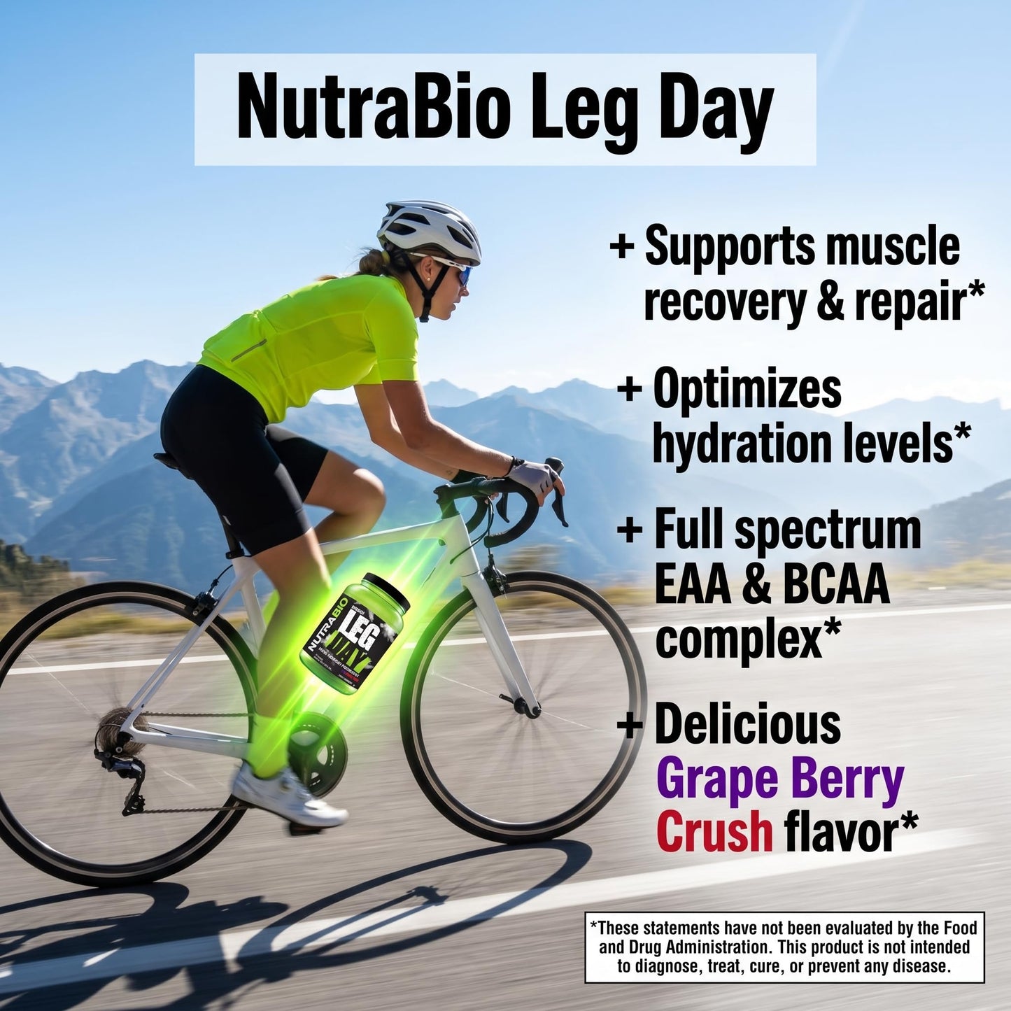 NutraBio Leg Day Intra Workout Powder – Advanced Carb Supplement with Cluster Dextrin & Electrolytes – Carb Powder with EAAs/BCAAs – Cyclic Dextrin for Performance – Cherry Lime, 20 Servings