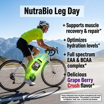 NutraBio Leg Day Intra Workout Powder – Advanced Carb Supplement with Cluster Dextrin & Electrolytes – Carb Powder with EAAs/BCAAs – Cyclic Dextrin for Performance – Cherry Lime, 20 Servings