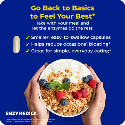 Enzymedica Digest Basic - Helps Gas & Bloating - 180 Caps