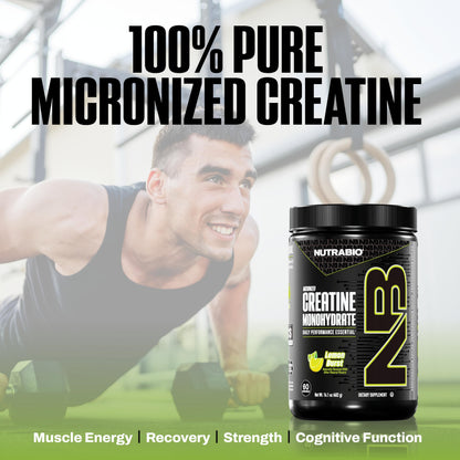 NutraBio Pure Micronized Creatine Monohydrate Powder Supplement, Unflavored, (300 g) - Supports Bulk Muscle Energy, Recovery, and Strength - HPLC Tested Creatine Powder Supplement for Men and Women