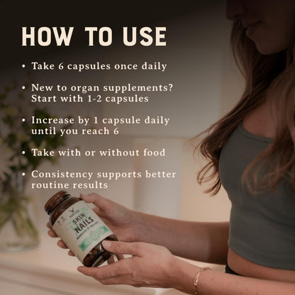 HEART & SOIL Beef Organs Supplement, 180 Capsules | 100% grass fed & finished from regenerative cattle with liver, heart, kidney, pancreas & spleen. 3000mg formula.
