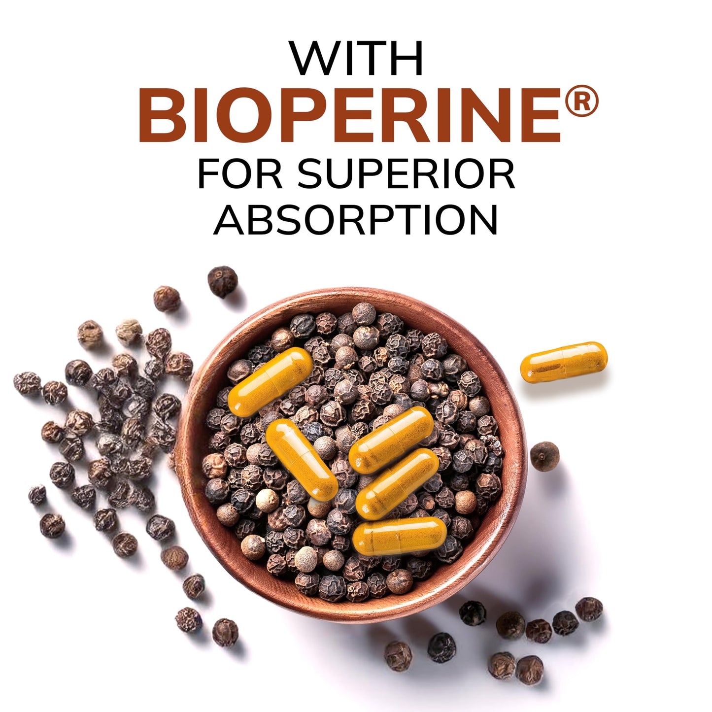 aSquared Nutrition Turmeric Curcumin 1300mg with BioPerine Black Pepper Extract - 180 Capsules - with 95% Curcuminoids, 100% Natural Tumeric Root Powder Supplements, Pure & Joint Stiffness Pills