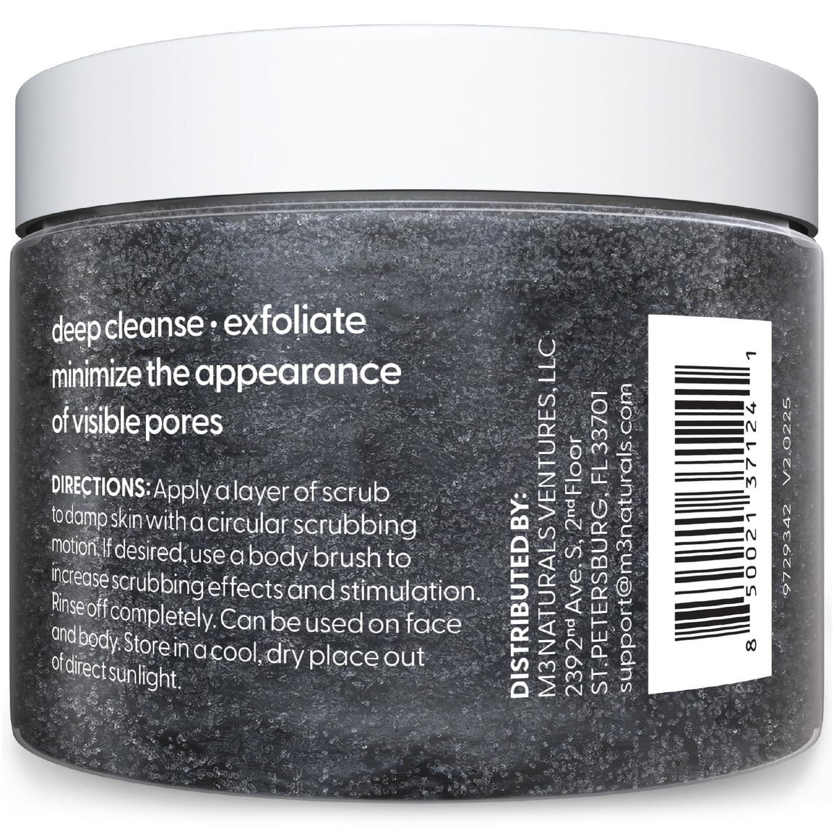 Himalayan Salt Scrub Face Foot & Body Exfoliator Infused with Collagen and Stem Cell Natural Exfoliating Salt Body Scrub for Toning Cellulite Skin Care by M3 Naturals