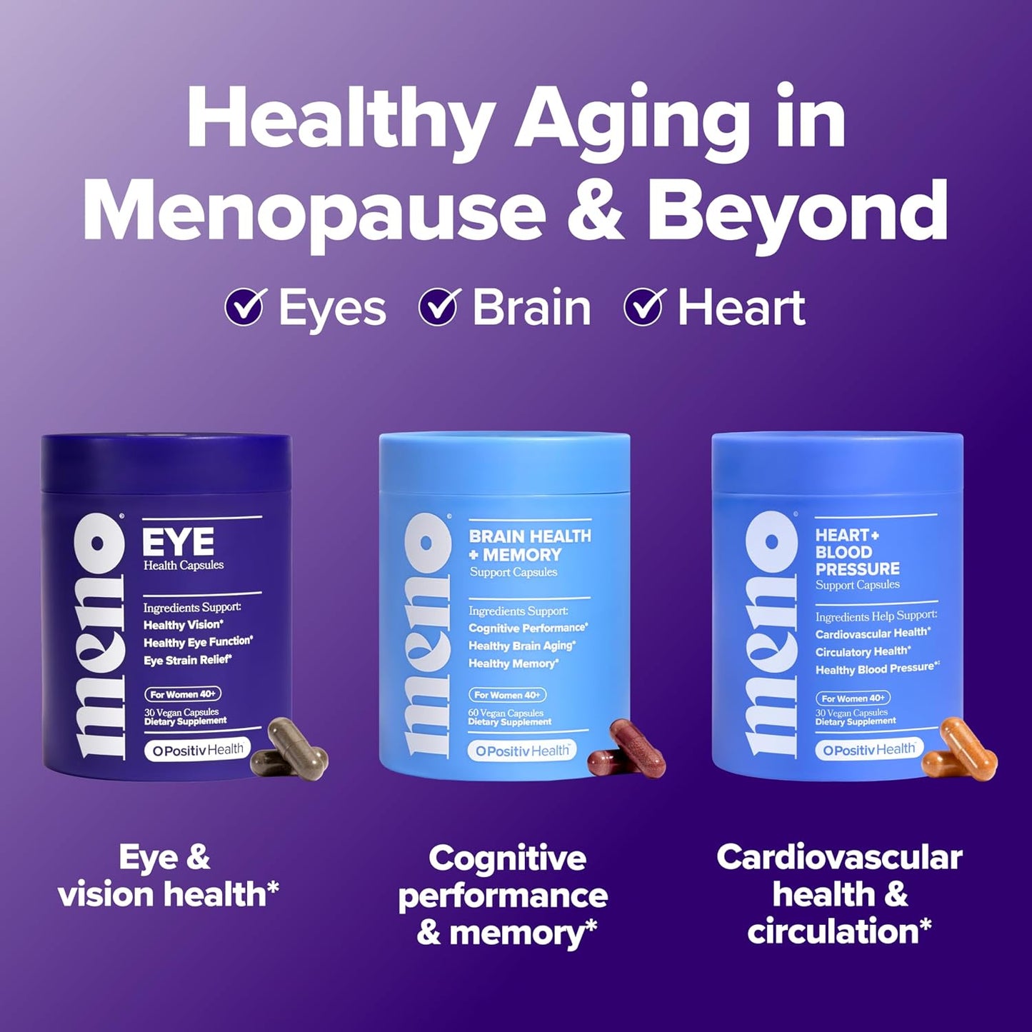 MENO Eye Health for Eye Strain, Dryness, & Tear Production – 30-Day Supply