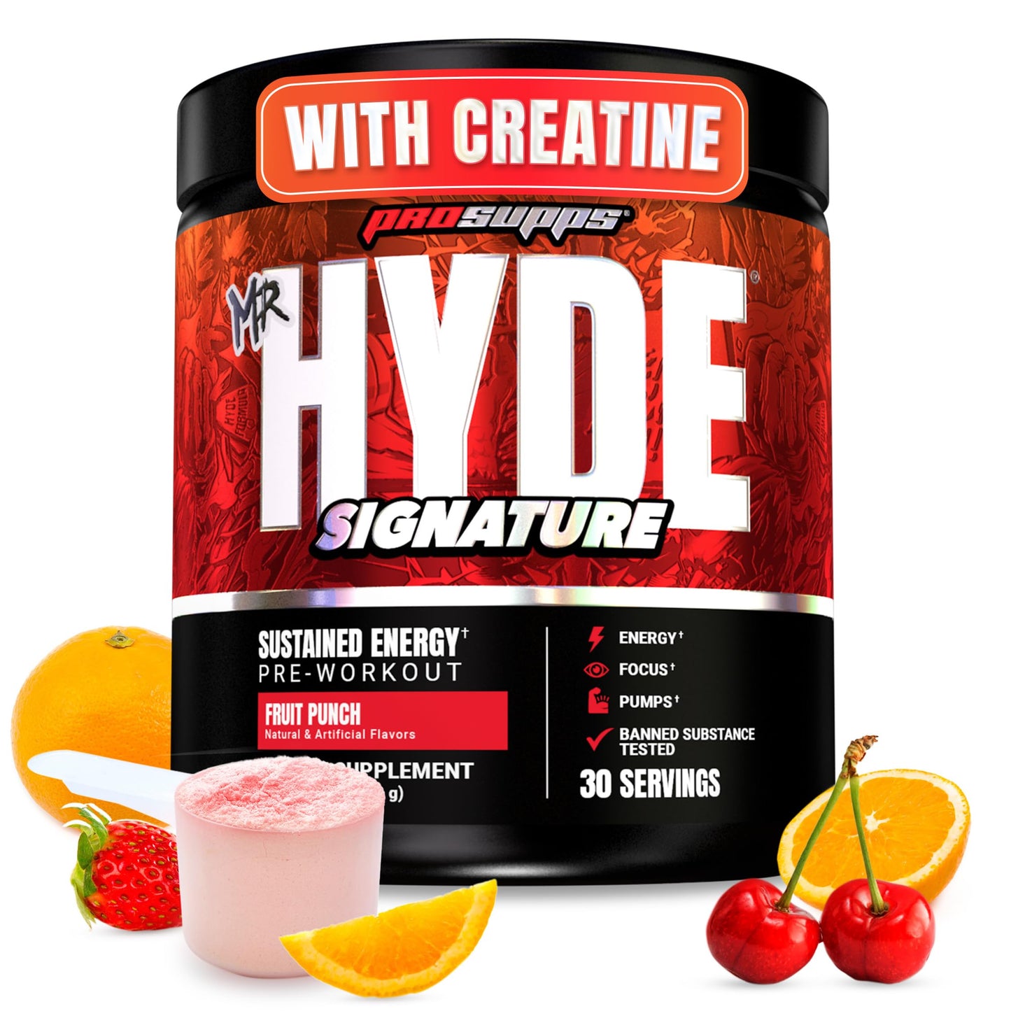 ProSupps Mr. Hyde Signature Pre Workout Powder with Creatine, Beta Alanine & Caffeine - Performance, Energy & Endurance - Clean Fitness & Gym Supplements for Men & Women (Blue Razz, 30 Servings)