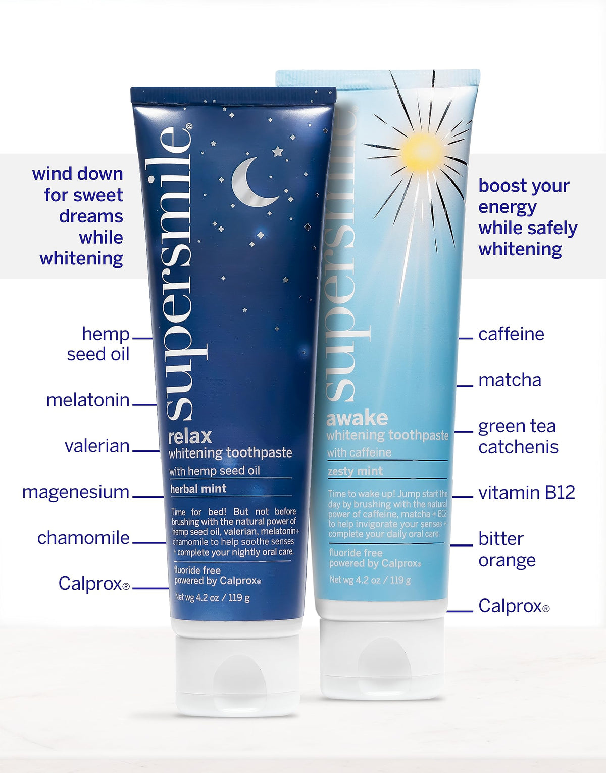 Supersmile Relax Calming Herbal Mint Whitening Toothpaste, 4.2 Oz