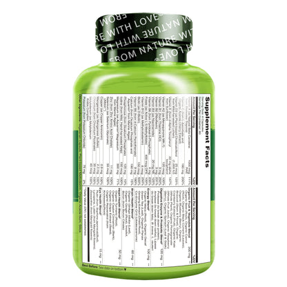 NATURELO Whole Food Multivitamin for Men - Vitamins, Minerals, Antioxidants, Organic