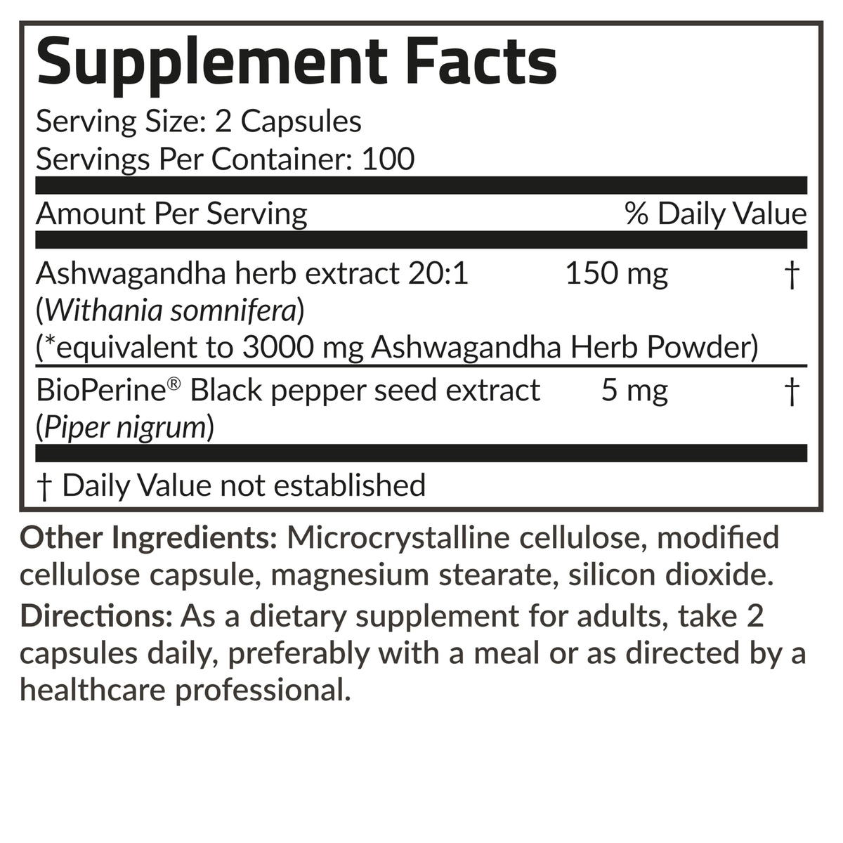 Futurebiotics Ashwagandha Extra Strength Stress & Mood Support with BioPerine