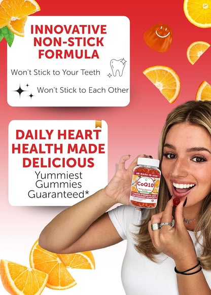 Lunakai USA Made CoQ10 Gummies for Adults – 200mg High Potency Coenzyme Q10 Supplement for Daily Heart, Energy & Antioxidant Support for Women & Men, Non-GMO, 60ct