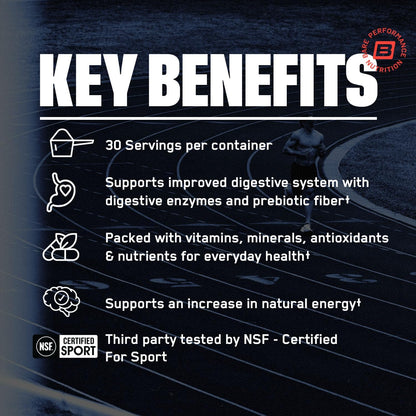 BARE PERFORMANCE NUTRITION, BPN Strong Reds Superfood Powder, Digestive Enzymes, Antioxidants, Improved Natural Energy, 30 Servings, Strawberry