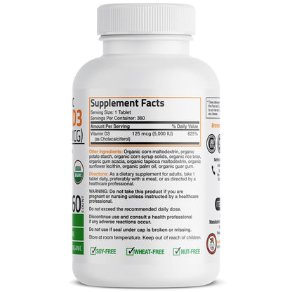 Bronson Vitamin D3 5,000 IU (1 Year Supply) for Immune Support, Healthy Muscle