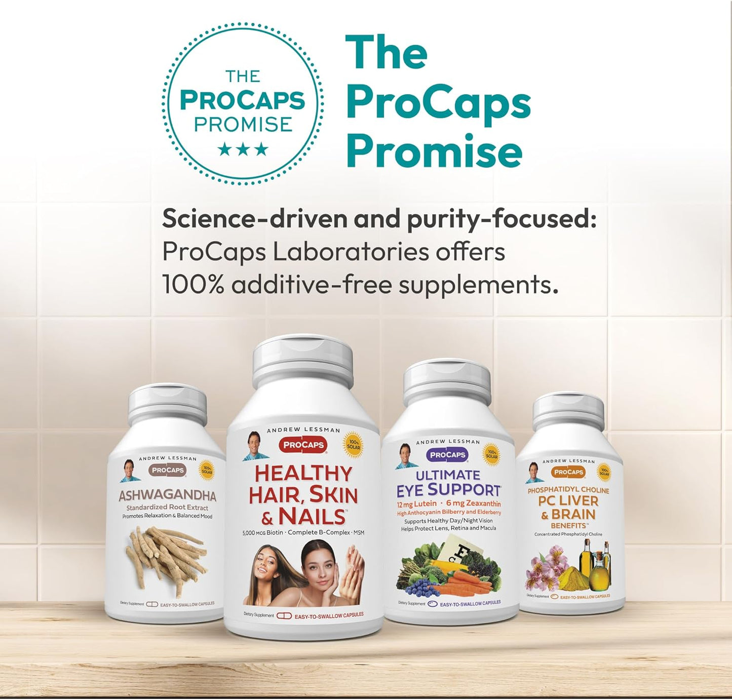 ANDREW LESSMAN ProCaps Memory & Brain Botanical Formula, 60 Capsules