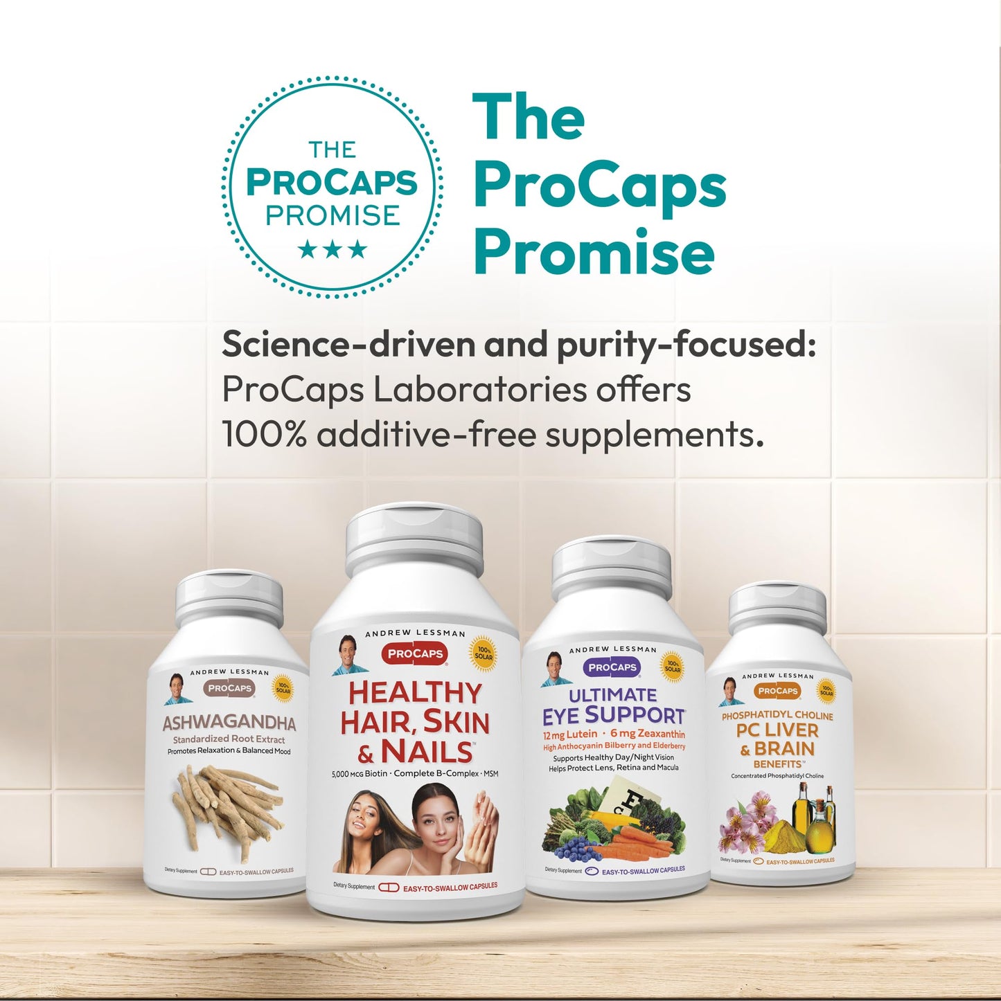 ANDREW LESSMAN ProCaps Memory & Brain Botanical Formula, 60 Capsules