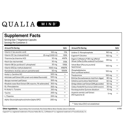 NEUROHACKER COLLECTIVE Qualia Mind Nootropics - Top Brain Supplement for Memory