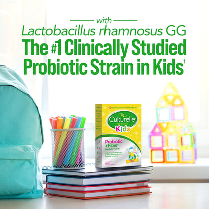 Culturelle Kids Probiotic + Fiber Packets (Ages 3+) - 24 Count - Digestive Health & Immune