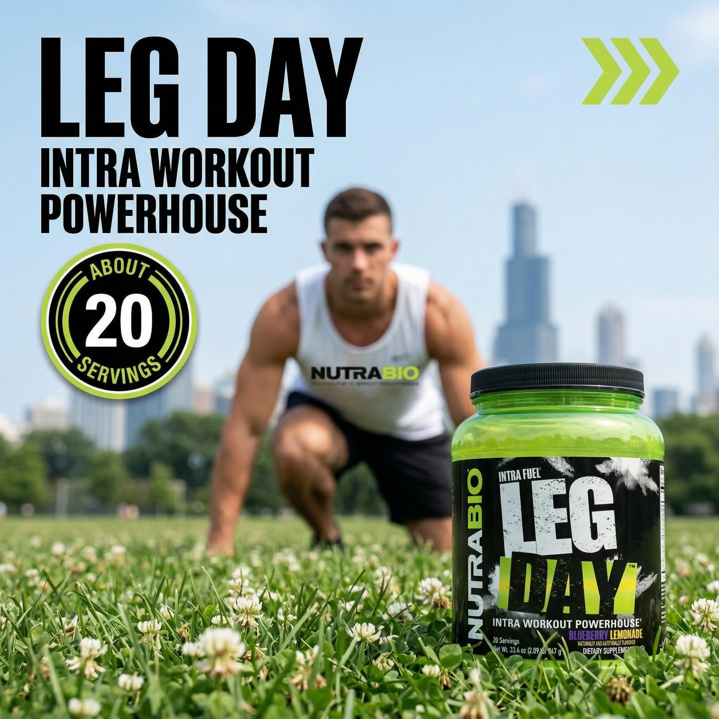 NutraBio Leg Day Intra Workout Powder – Advanced Carb Supplement with Cluster Dextrin & Electrolytes – Carb Powder with EAAs/BCAAs – Cyclic Dextrin for Performance – Cherry Lime, 20 Servings