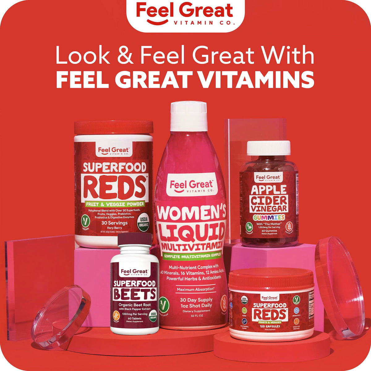Organic Beet Root Powder Supplements (Tablets) by Feel Great Vitamin Co.| Beets Nitric Oxide Supplement | Red Beet Powder Support Healthy Circulation with Natural Nitrates for Natural Energy*