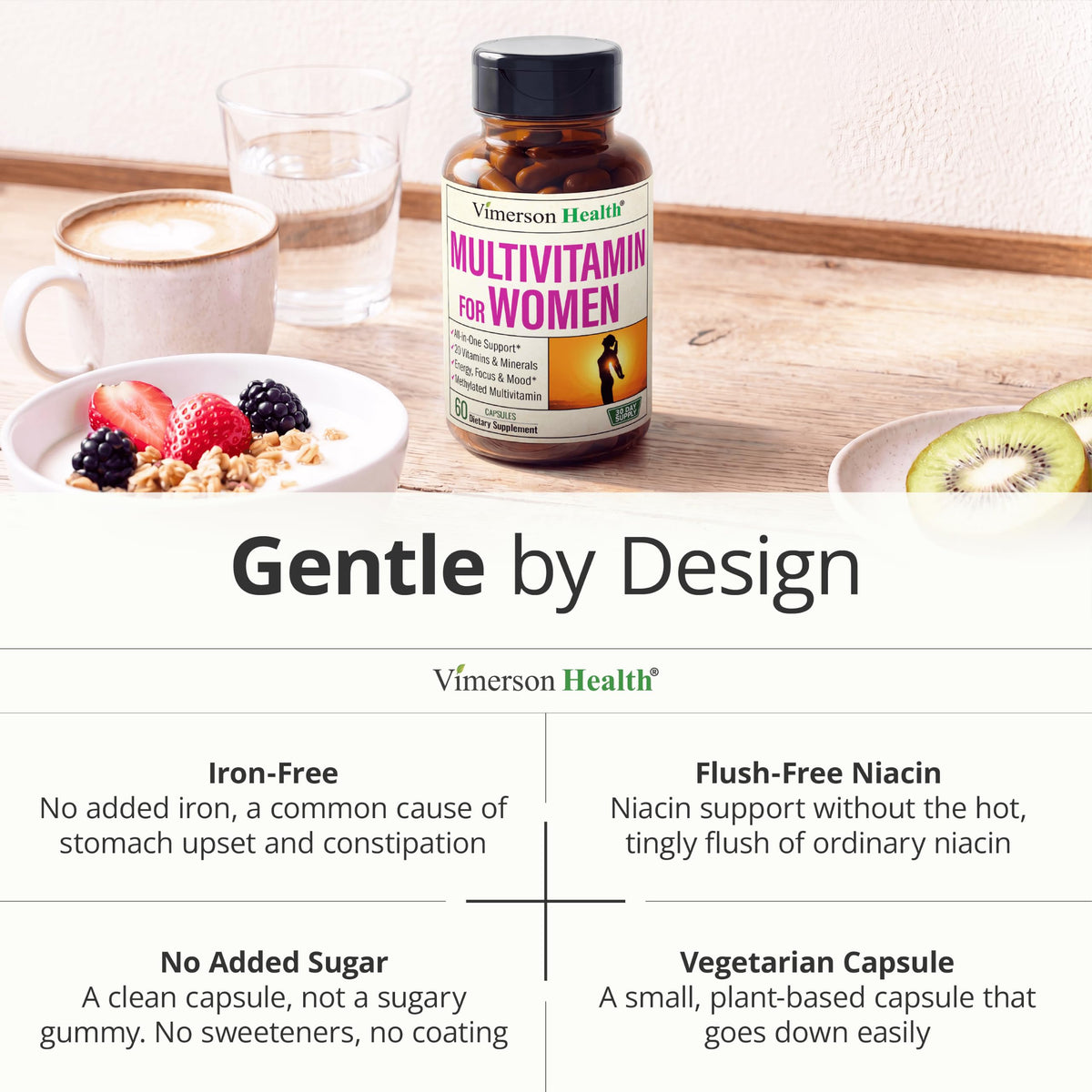Multivitamin for Men – Methylated Multivitamin – Daily Wellness – 60 Caps