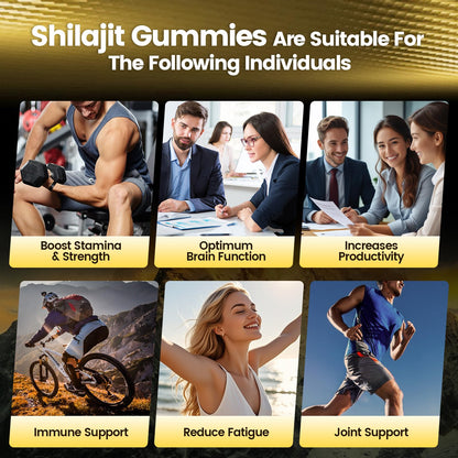 VivoNu Shilajit* Gummies,Pure Himalayan* micronutrient Supplement, Himalayan Premium Ingredient with Shilajit, Ashwagandha, Gokshura, Fulvic Acid & 85+ Trace Minerals I for Men & Women (4000MG/1 Bag)