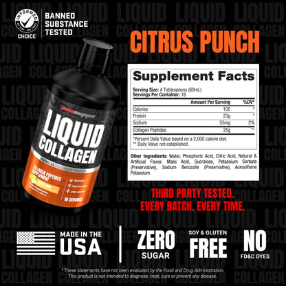 ProSupps Amino23 Liquid Collagen Shots, Berry - Collagen Peptide Post Workout Supplement Supports Healthy Aging, Joints, Skin & Hair - Gluten-Free & Zero Sugar - 16 Servings