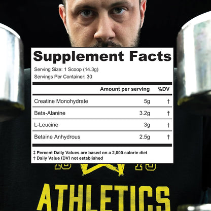 Cutler Nutrition Fundamentals Creatine Performance Powder, 30 Servings | Unflavored, 15 oz | With creatine, beta-alanine, betaine and leucine for strength, endurance, muscle growth and recovery