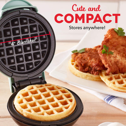 DASH Mini Maker for Individual Waffles, Hash Browns, Keto Chaffles with Easy to Clean