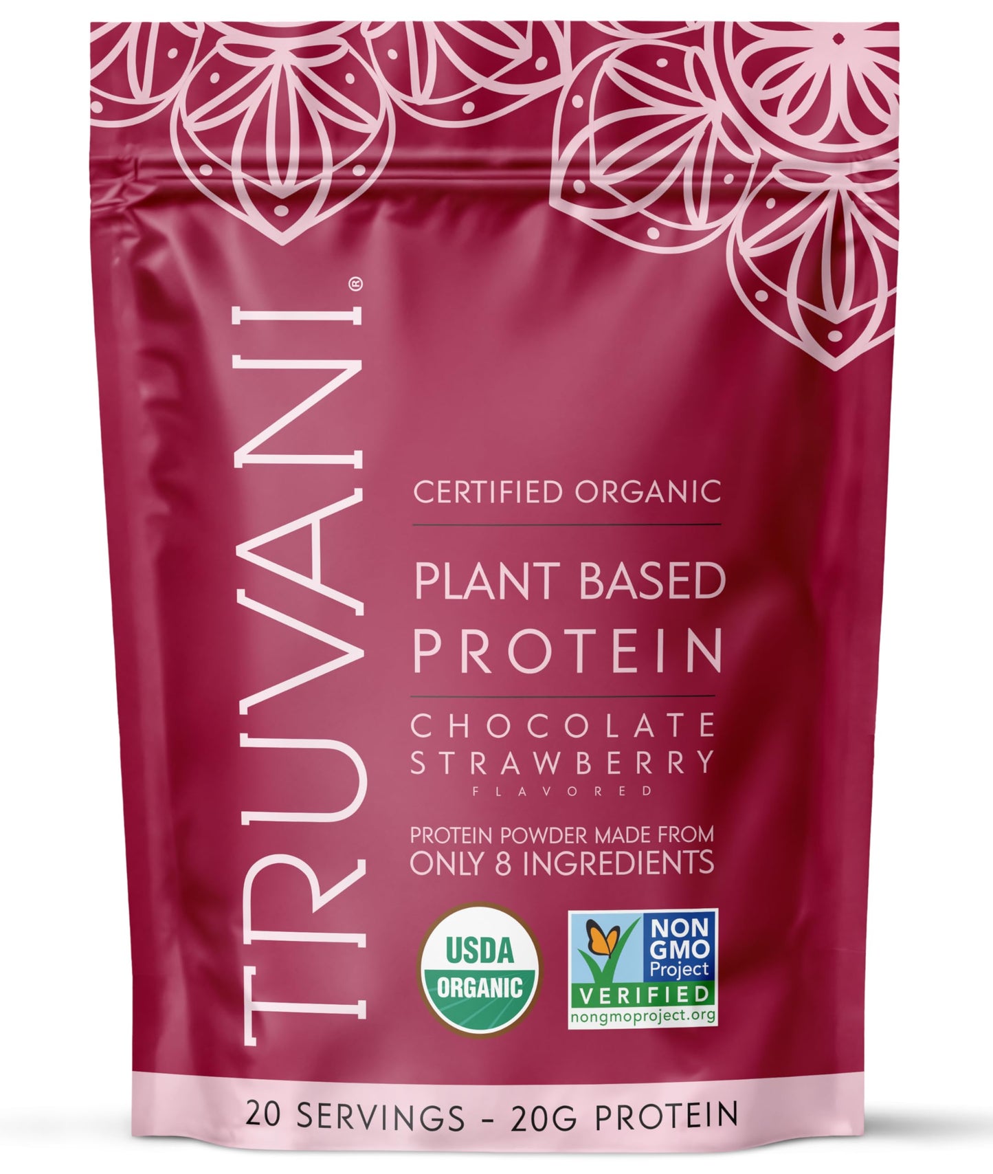 Truvani Organic Plant Based Protein Powder | Vanilla | 18 Servings | Vegan | 20g Pea Protein | Keto | Gluten & Dairy Free | Low Carb | No Added Sugar