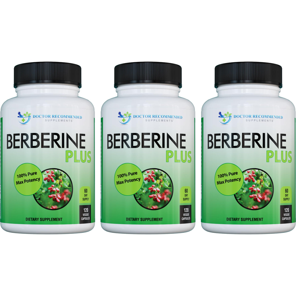 DOCTOR RECOMMENDED SUPPLEMENTS Berberine Plus 1200mg Per Serving - 120 Veggie Capsules with Royal Jelly