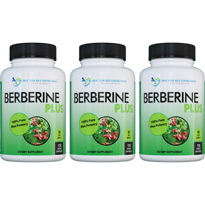 DOCTOR RECOMMENDED SUPPLEMENTS Berberine Plus 1200mg Per Serving - 120 Veggie Capsules with Royal Jelly
