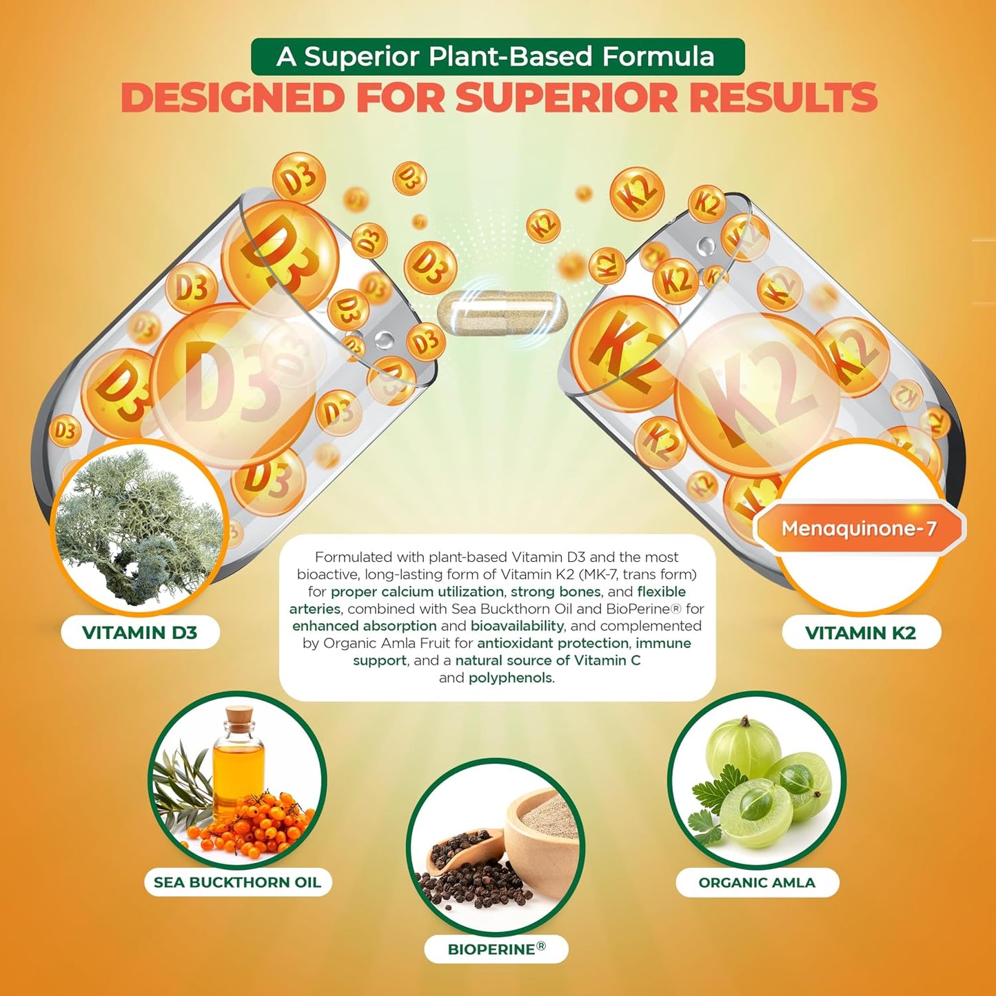 MoxyVites Liposomal Vitamin C with Organic Berries + Vitamin D3 K2 with Omega-7 Sea Buckthorn Oil – Immune Support, Antioxidant Protection, Bone & Heart Wellness – Premium Daily Wellness Pack