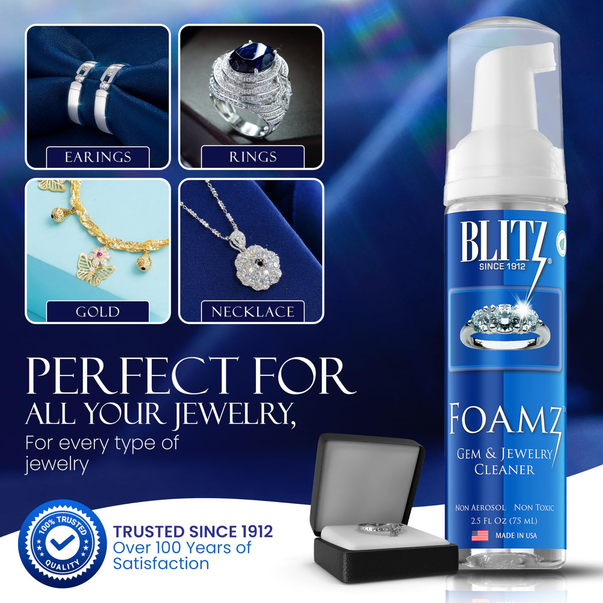 Blitz Gem & Jewelry Cleaner Concentrate Refill for Ultrasonic Machines 8 oz