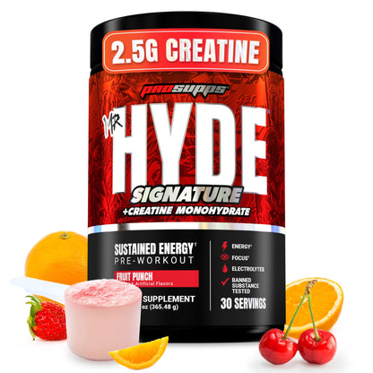 ProSupps Mr. Hyde Signature Pre Workout Powder with Creatine, Beta Alanine & Caffeine - Performance, Energy & Endurance - Clean Fitness & Gym Supplements for Men & Women (Blue Razz, 30 Servings)