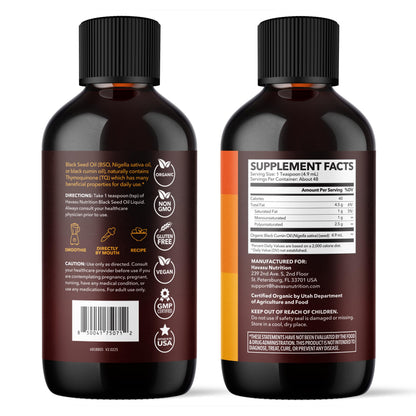 Black Seed Oil Capsules, Vegan, Non-GMO, Cold-Pressed Nigella Sativa, 90ct | 1500mg Per Serving Black Cumin Supplement for Skin Health, Immune Function, and Digestive Health, Unflavored, 30 Servings