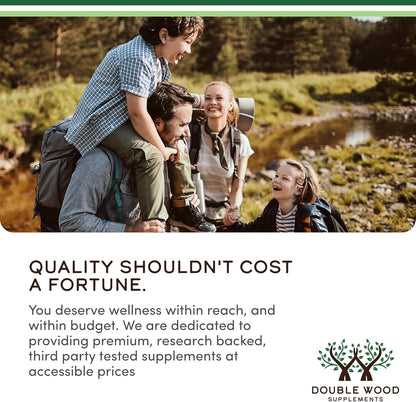 Colostrum Supplement 120 Capsules, 1,000mg per Serving (Bovine Colostrum Powder from First Milking Only, Std. to Contain 15% IgG Immunoglobulins) No Fillers, Third Party Tested by Double Wood