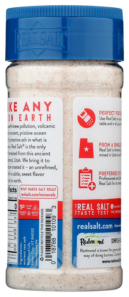 Redmond Real Sea Salt - Natural Unrefined Gluten Free Fine, 10 Ounce Shaker (2 Pack)