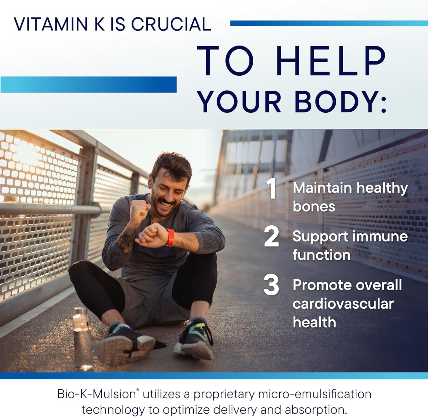 BIOTICS RESEARCH Bio K Mulsion Liquid Vitamin K Drops - 500 mcg/S - Vitamin K1 phytonadione for Adults - VIT K Supplement - Strong Bones, Heart Health, Blood Clotting Support, 1 fl oz
