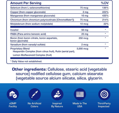 30-in-1 Adult Multivitamin with Iron - Antioxidant Rich Over 50 Multivitamin for Women and Men with Vitamins A C D E B Complex Zinc Magnesium Myo Inositol Citrus Bioflavonoids & More - 2 Month Supply
